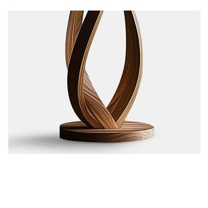 Creative Wooden Floor Lamp with Fabric Shade – Dimmable LED Standing Light