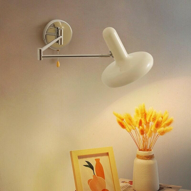 Dag - Nordic Cream White Wall Light with Swing Arm