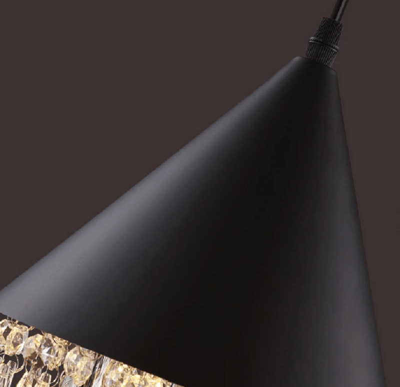 Dagmar - Black LED Crystal Pendant Light