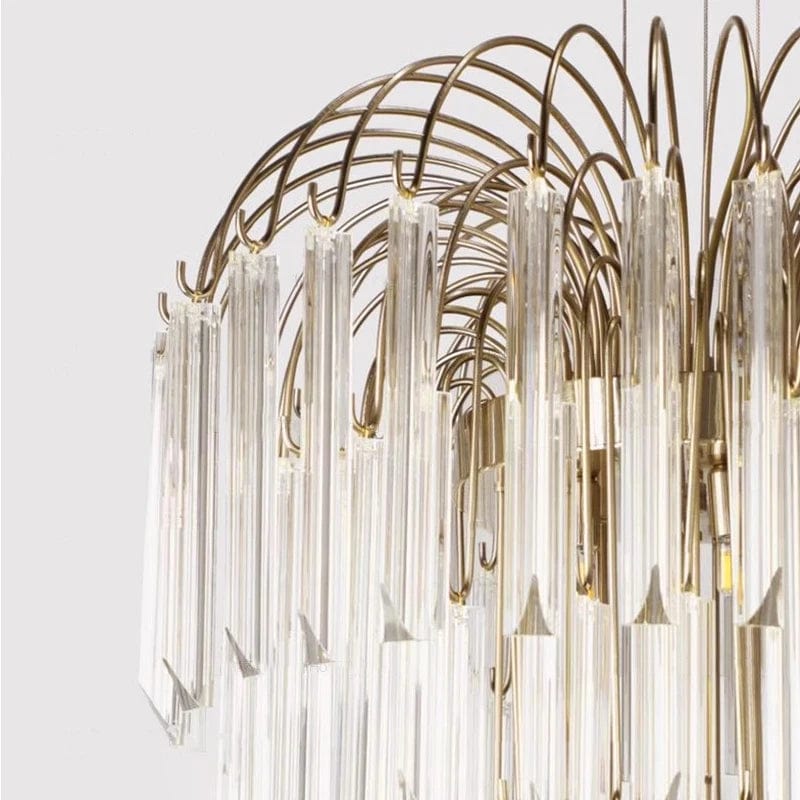 Dama - Round Crystal Chandelier for Dining Room