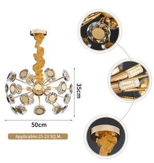 Delia - Modern Gold Crystal Chandelier Lighting