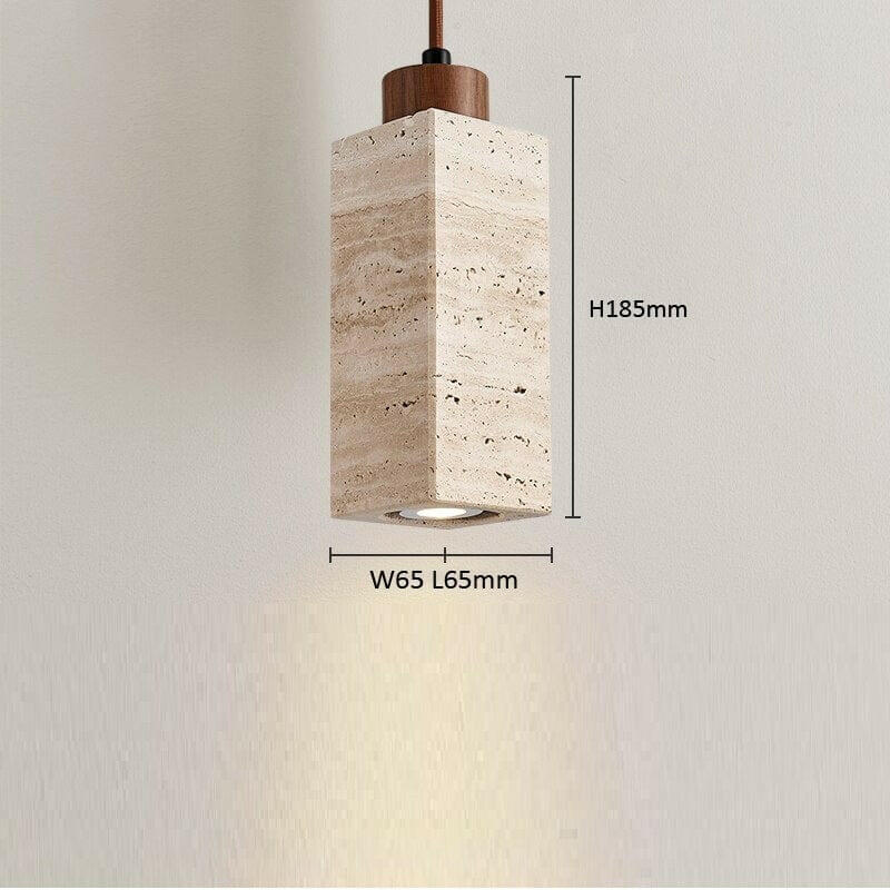 Dorte - Wabi-Sabi Travertine Marble Pendant Lamp | bright&plus