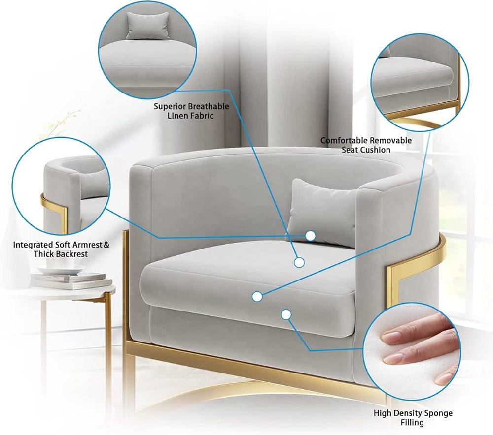 Elio - Modern Velvet Chair for Living Room