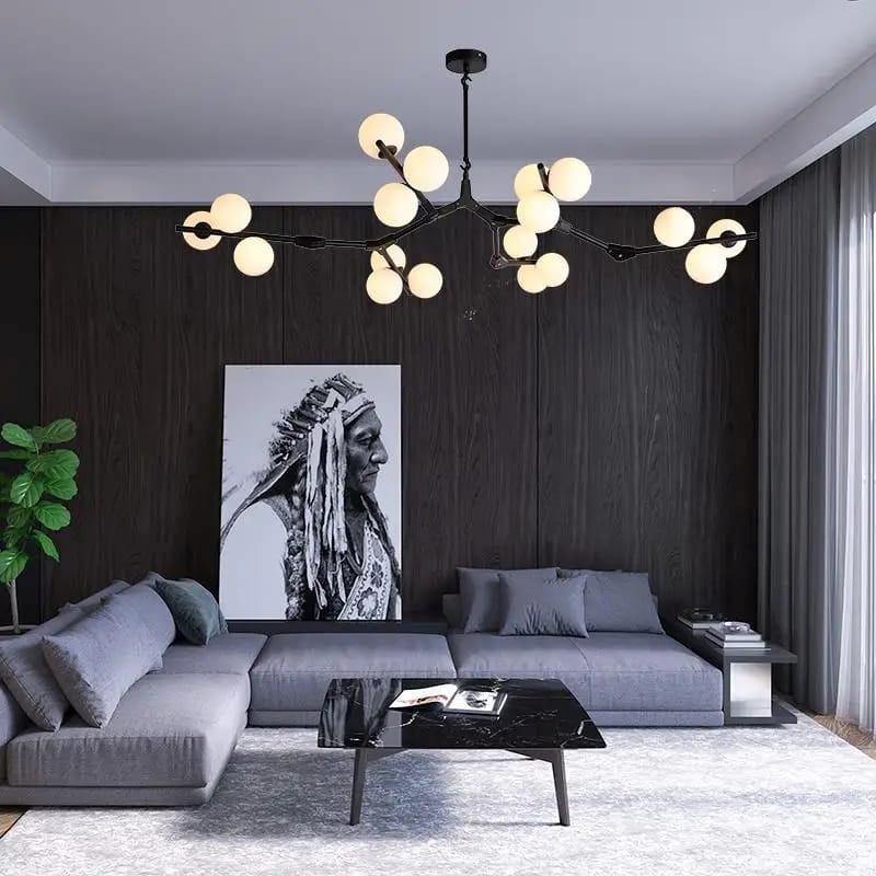 Ethereal - Modern LED Branch Chandelier with Crystal Spheres