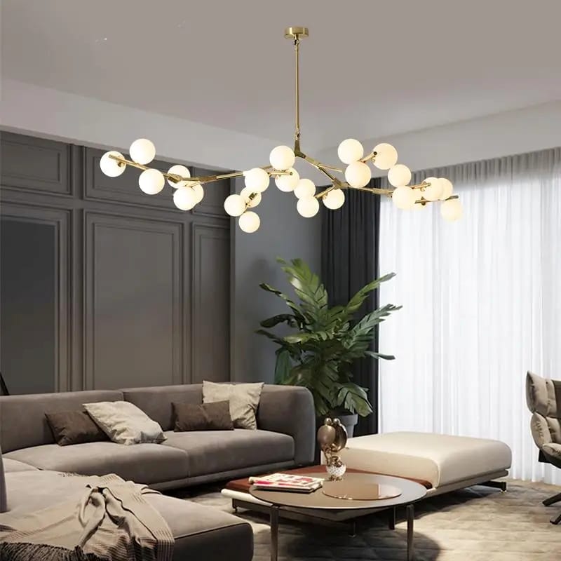 Ethereal - Modern LED Branch Chandelier with Crystal Spheres