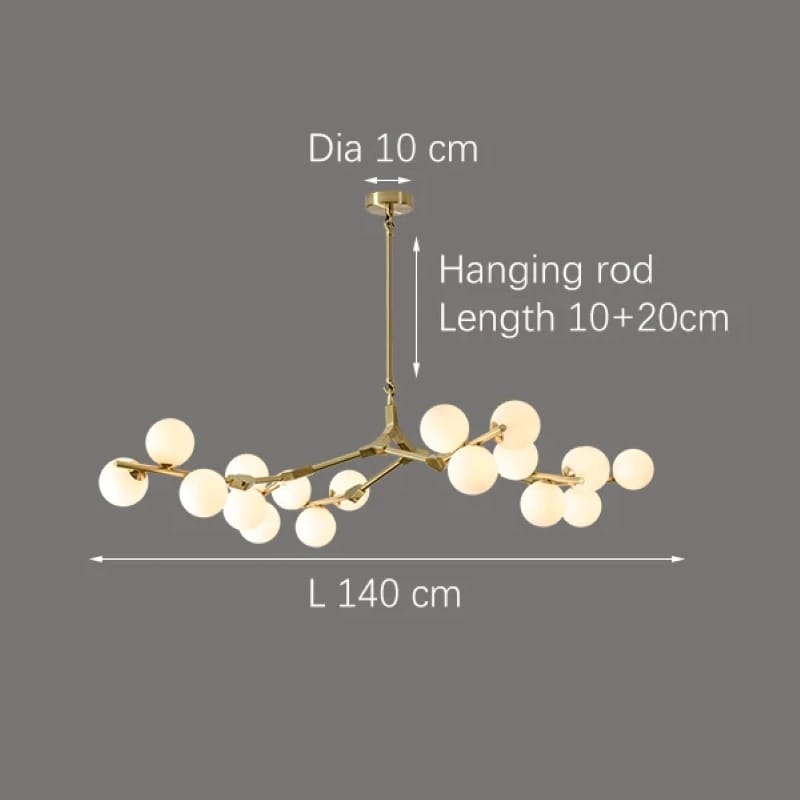 Ethereal - Modern LED Branch Chandelier with Crystal Spheres