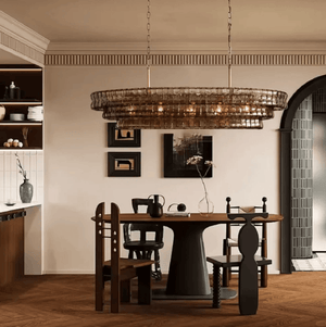 Étoile Antique French Gray Glass Chandelier