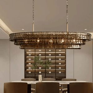 Étoile Antique French Gray Glass Chandelier