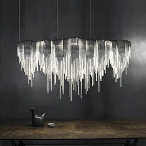 Finn - Long Chandelier with Aluminum Tassels