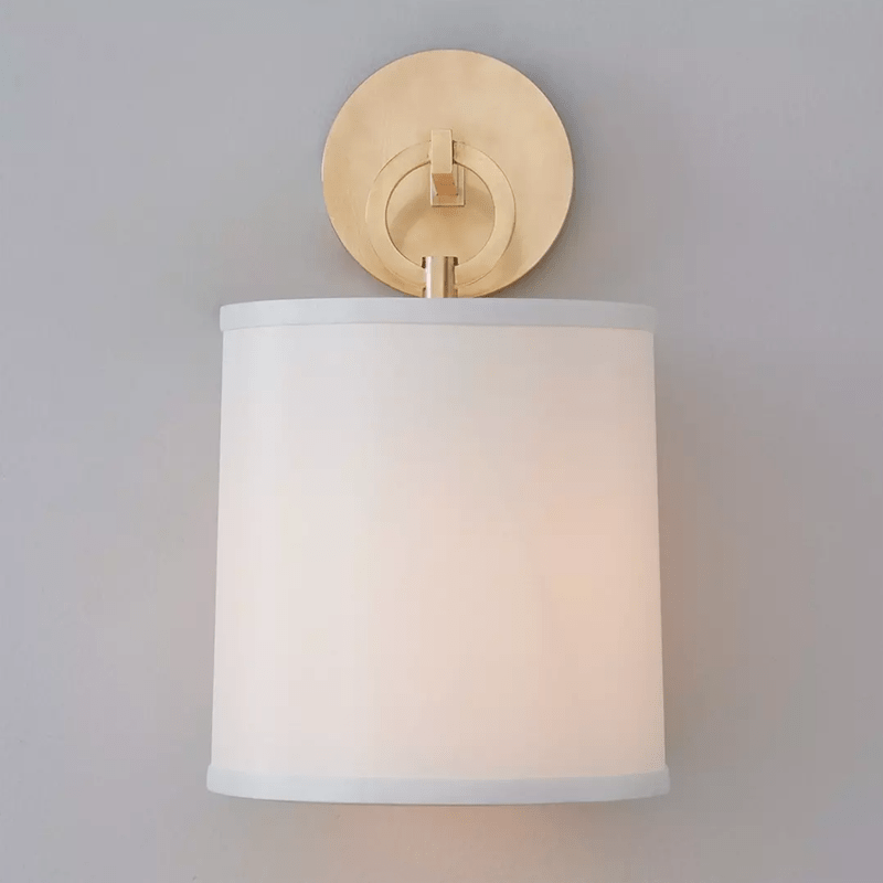 Full Circle - Wall Lamp With Vintage Fabric Shade