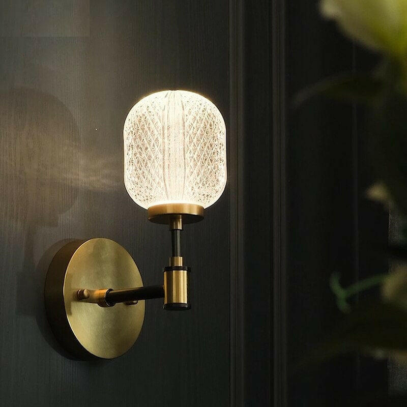 Galt - Simple and Contemporary Antique Crystal Acrylic Wall Lamp