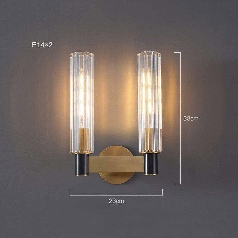 Gisli - Cylindrical Glass Wall Light