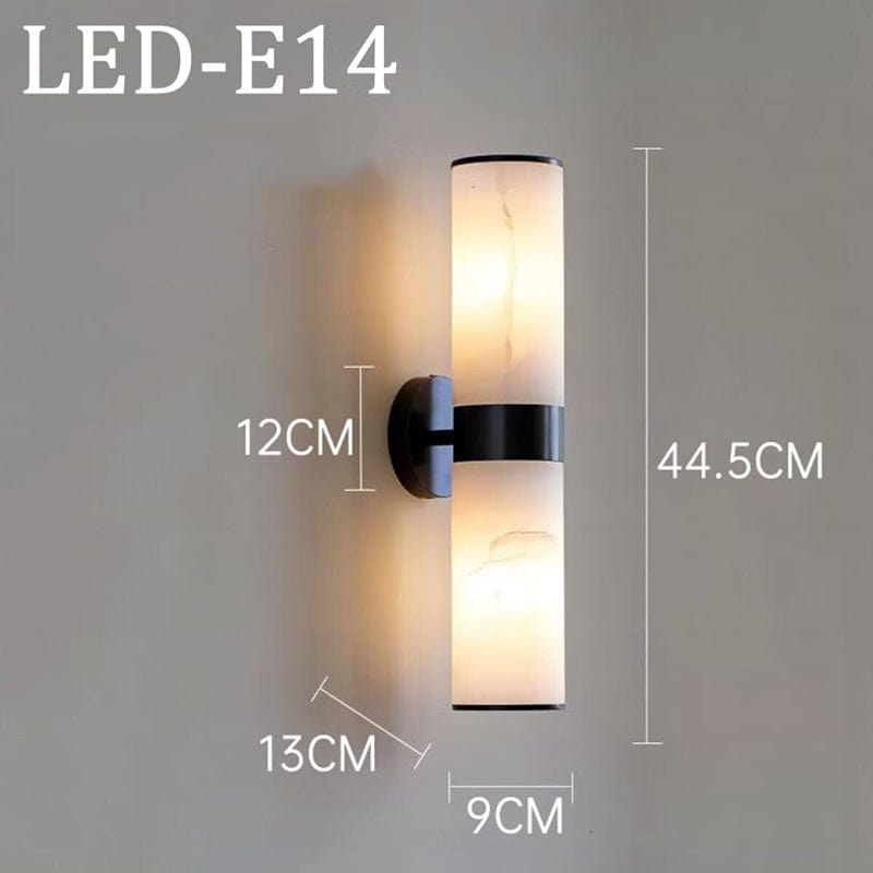 Gold Wall Light with Natural Stone in the Shape of a Cloud