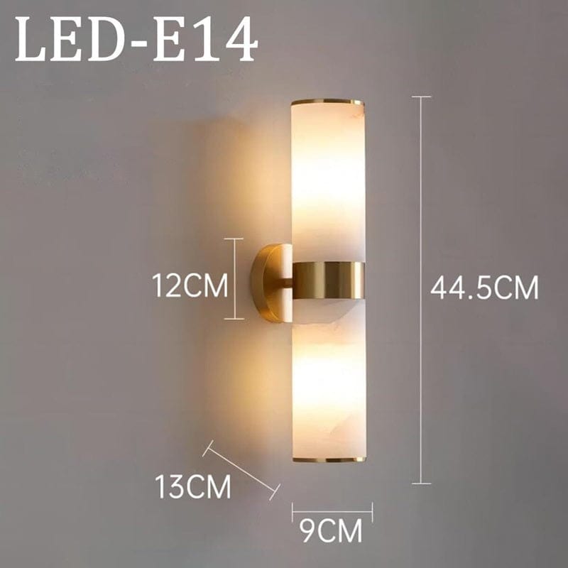 Gold Wall Light with Natural Stone in the Shape of a Cloud