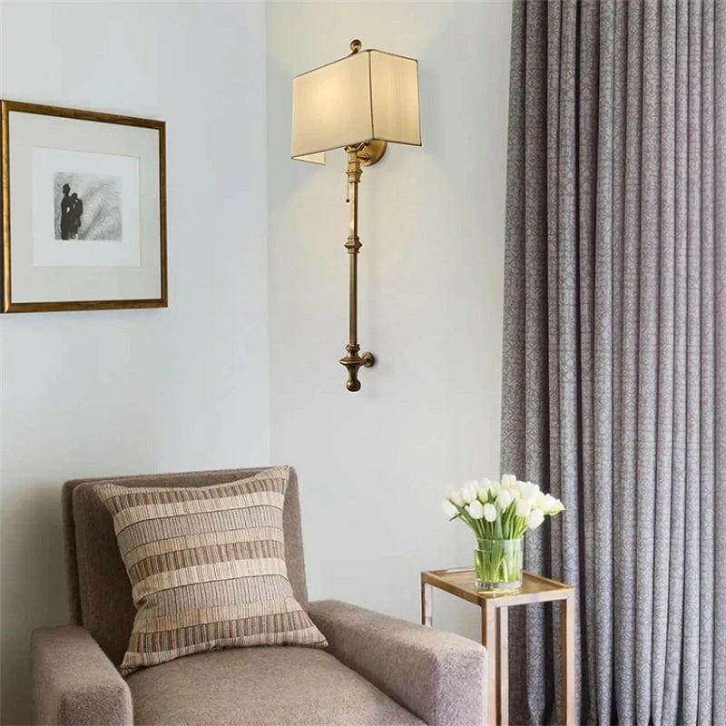 Hallie - Copper Retro Cloth Shape Wall Lamp