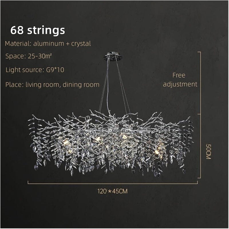 Halvor - Crystal Ceiling Lamp with Tree Branch Design