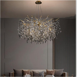 Halvor - Crystal Ceiling Lamp with Tree Branch Design