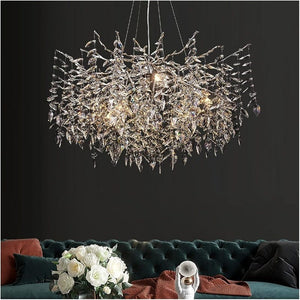 Halvor - Crystal Ceiling Lamp with Tree Branch Design