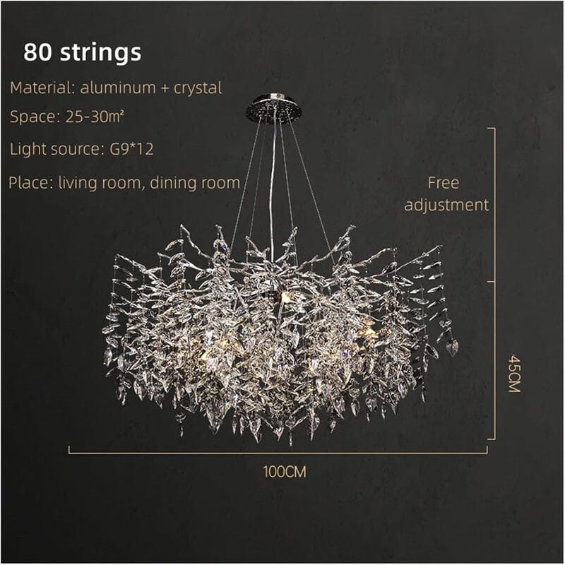 Halvor - Crystal Ceiling Lamp with Tree Branch Design