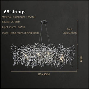 Halvor - Crystal Ceiling Lamp with Tree Branch Design