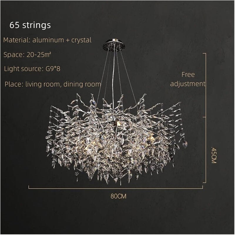 Halvor - Crystal Ceiling Lamp with Tree Branch Design