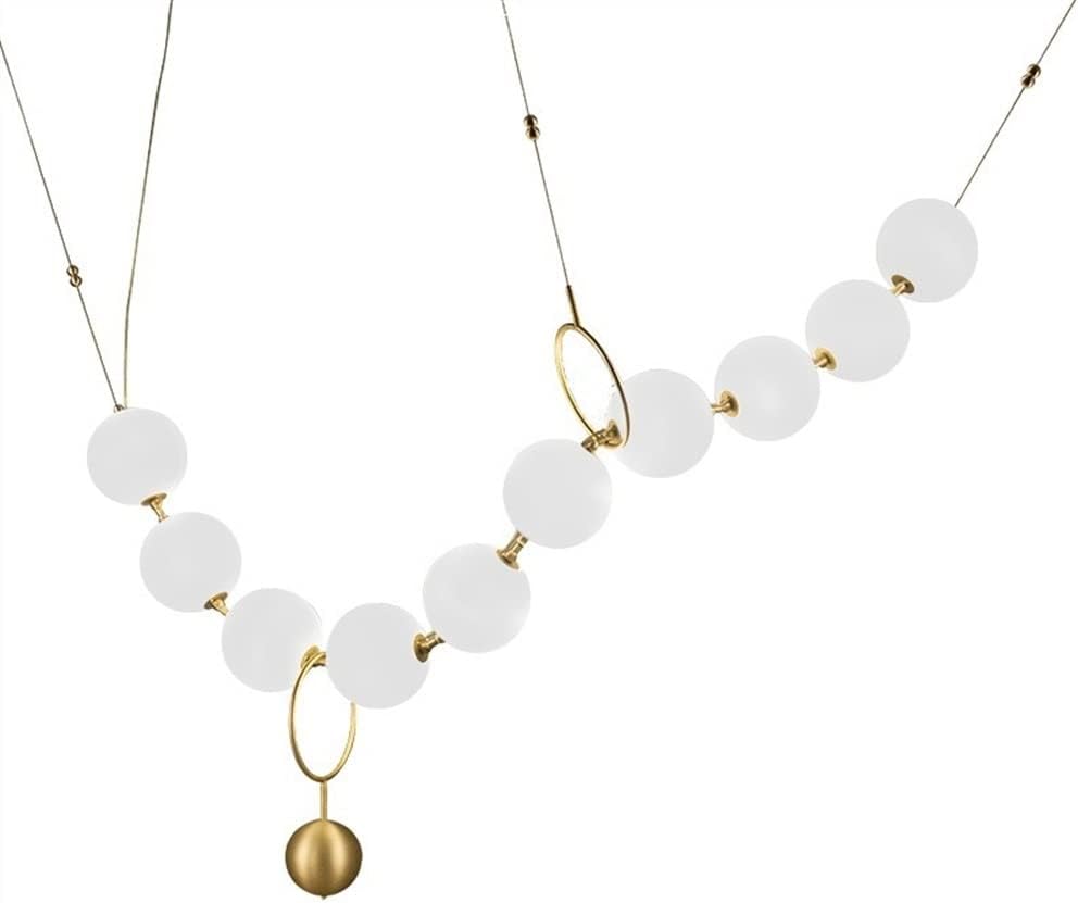Industrial Pendant Light 10 Lights Pearl Necklace Glass Ball