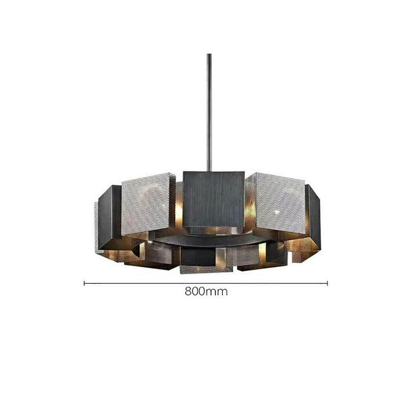 Image showcasing Industrial Style Black Metal Ceiling Chandelier | bright&plus