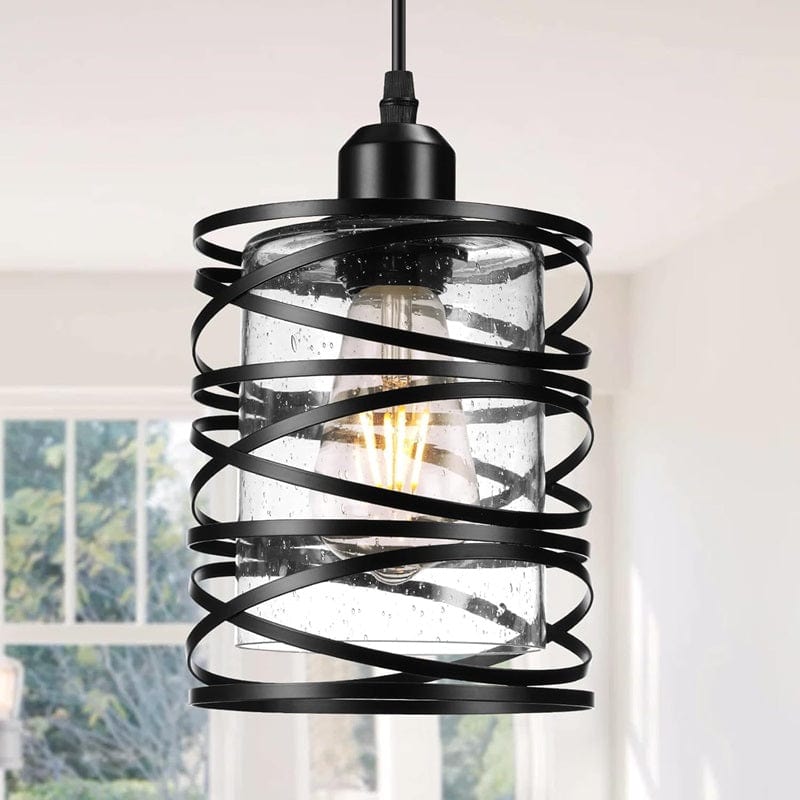 Jasslynn - 3 Pack Black Farmhouse Pendant Light