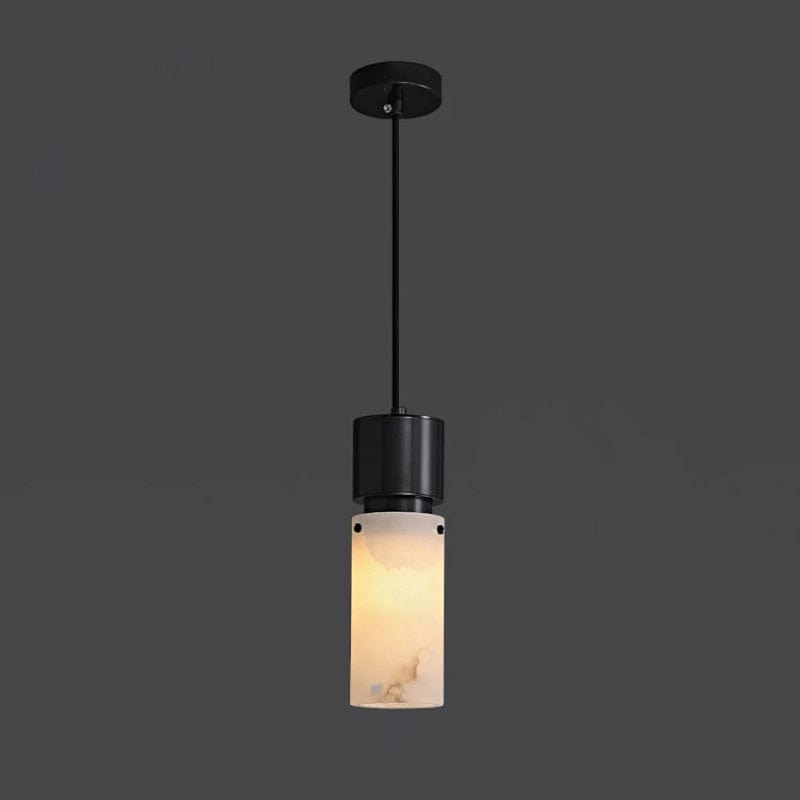 Kalev - Black/Gold Copper Marble Pendant Light