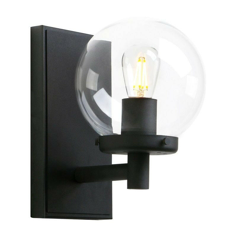 Knud - Industrial Wall Lamp with Glass Globe for Bathroom