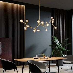 Kyria II – Indoor Pendant Lamp with Gold Finish and Clear Glass