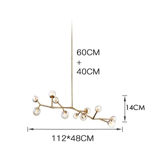 Kyria II – Indoor Pendant Lamp with Gold Finish and Clear Glass