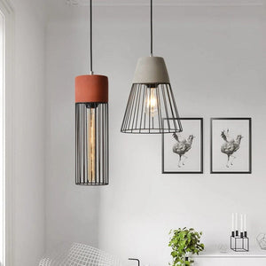 Linnea - Industrial Style Vintage Cement Metal Net Pendant Lights
