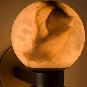Lush Globe Alabaster Wall Lamp