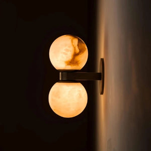 Lush Globe Alabaster Wall Lamp