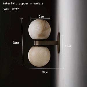 Lush Globe Alabaster Wall Lamp