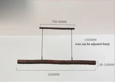 Mey - Rustic Linear Style Pendant Lamp Made of Natural Bamboo