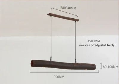 Mey - Rustic Linear Style Pendant Lamp Made of Natural Bamboo