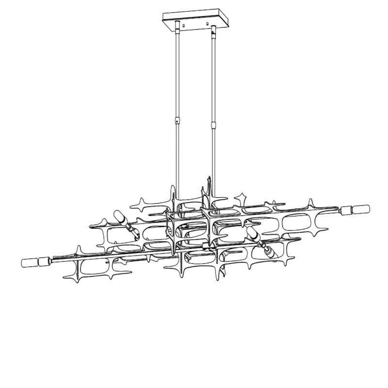 Mikkel - Postmodern Silver LED Chandelier Luxury