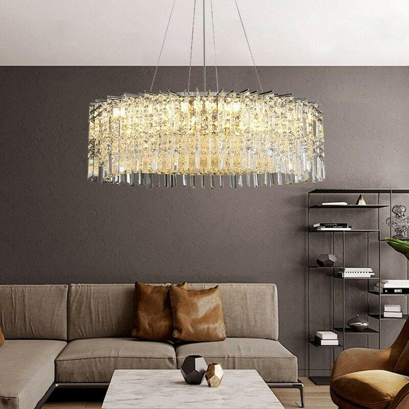 Modern Crystal Chrome/Gold LED Chandelier
