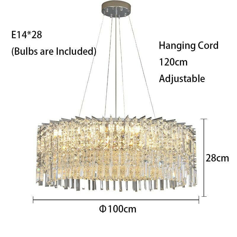 Modern Crystal Chrome/Gold LED Chandelier