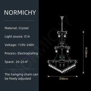 Normichy - Modern Crystal Pendant Light for Decoration