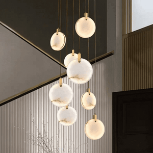 Moon's Marble Staircase Modern Chandelier