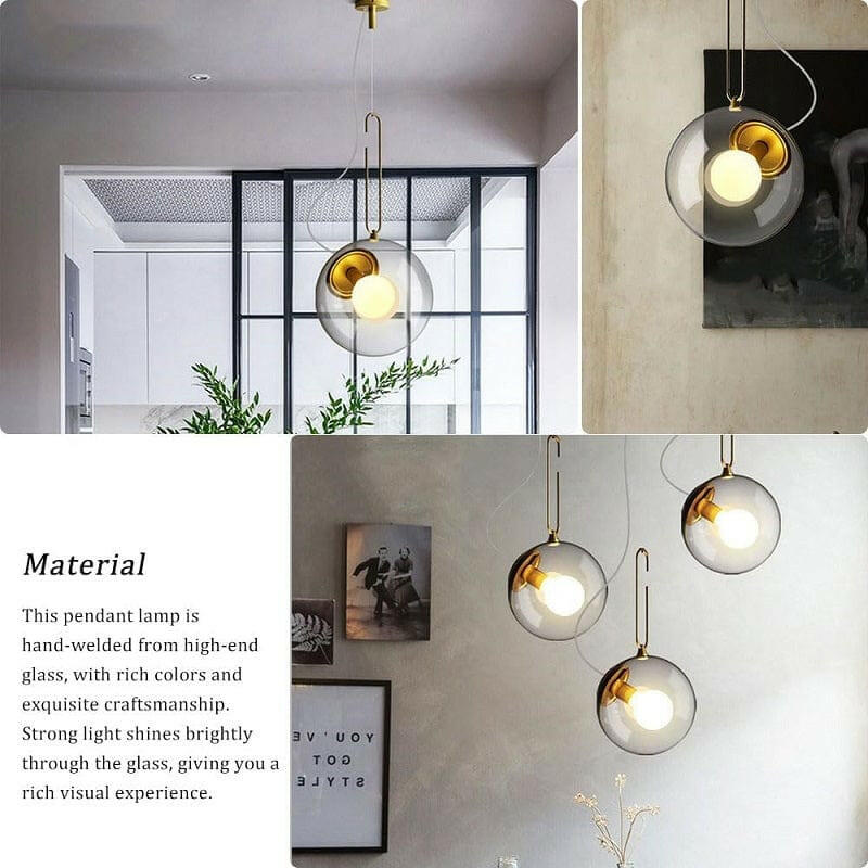 Mörren - Industrial Glass Ball Pendant Lamp