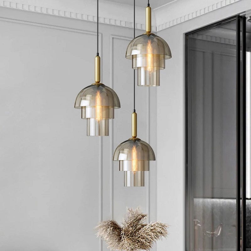 Niccolo - Cognac Glass Hanging Lamp Modern