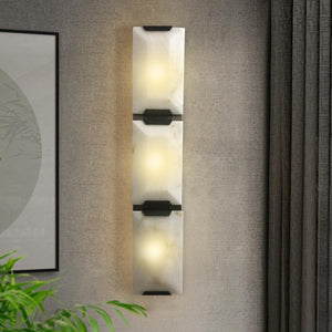 Nordic Style Stone Wall Lamp with Natural Marble Shade