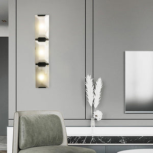 Nordic Style Stone Wall Lamp with Natural Marble Shade