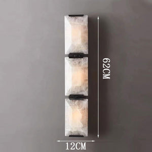Nordic Style Stone Wall Lamp with Natural Marble Shade