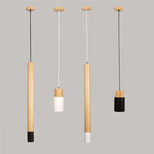 Nordic style Solid Wood LED Pendant Lamp