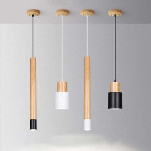 Nordic style Solid Wood LED Pendant Lamp